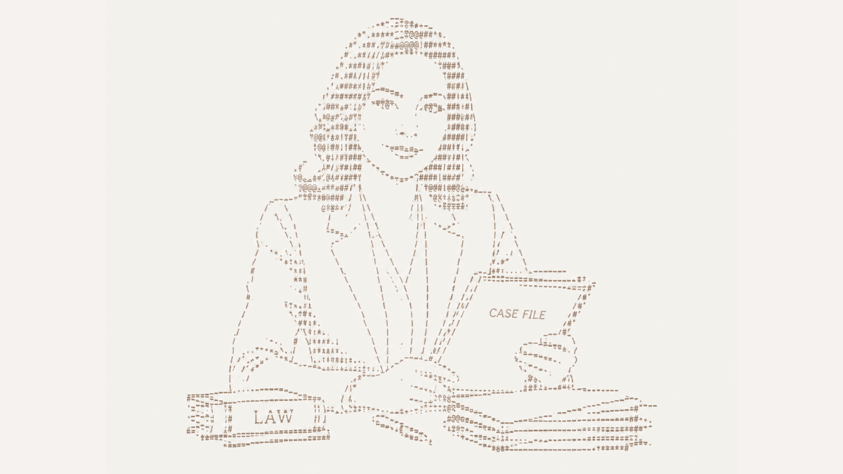 Attorney at a desk with law books and an open case file