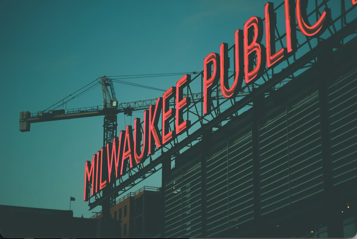 Milwaukee Public Market neon sign